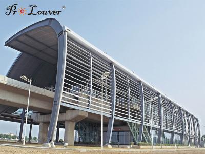 China Exterior Aerofoil Aluminum Airfoil Louvers Sun Control Horizontal For Building facades for sale