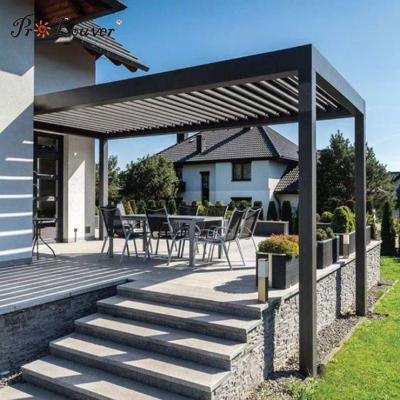 China Quality Assurance Pergola Roof System, Waterproof Pergola Covers Motorized Louver for sale