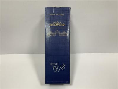 China Las cajas de envío altas de la botella del licor, vino individual azul marino encajonan el barniz brillante en venta