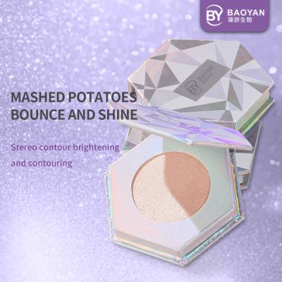 China Sunscreen Diamond Light Pressed Highlighter Powder 6 Colors for Lady Makeup for sale