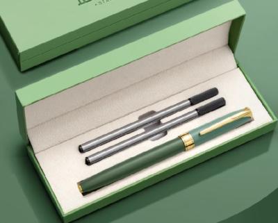 China Metal Neutral pen ballpoint pen, high-end business signature pen with custom logo office pen with gift box student pen for sale