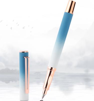 China Metal upright pen 0.28 erasable erasing pen.Special color pen Metal pen for students School metal pen for sale