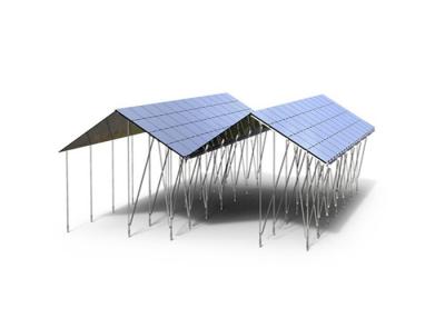 China On Off Grid Greenhouse Solar System Sustainable Durable Steel Photovoltaic Panel Frames for sale