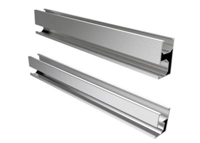 China Silver Aluminum Slotted Rail For Solar Energy System Roof Ground Project for sale
