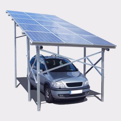 China Flexible Galvanized Steel 20kw Solar Carport Structures for sale