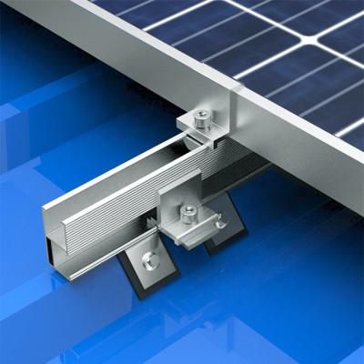 China Frameless Adjustable Solar Panel Earthing Clamps , Commercial Mounting Clamps For Solar Panel Mounting Brackets for sale