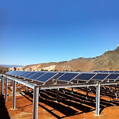 中国 130mphは組み立てたり/Frameless適用範囲が広い陽極酸化された太陽電池パネルの地面の土台システム 販売のため