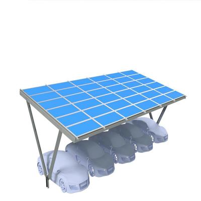 China Single Multi Easy Installation Solar Carport Shade Canopies Structure BIPV  Carport for sale
