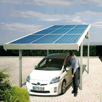 China Stahlkonstruktions-Autoparkplatz-Sonnensysteme Kilowatts HDG 10 Kilowatt-30 hochfeste zu verkaufen