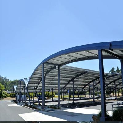China 0-60 Degree Hot Galvanized Steel PV Solar Carport Mounting System for sale