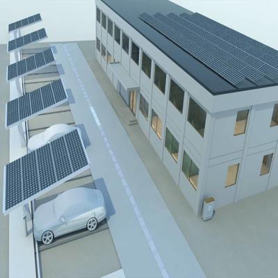 Chine 5deg a galvanisé des structures de support de panneau solaire de parking à vendre