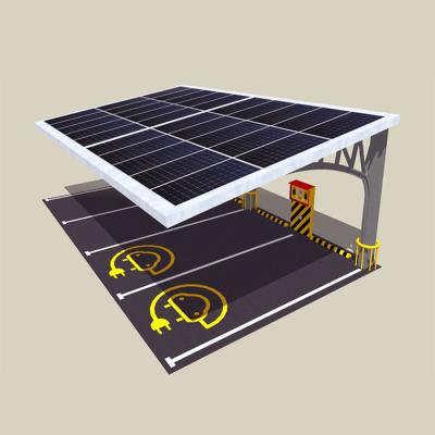中国 金属のCarportのためのカスタマイズされた角度の太陽電池パネルの悩ますシステム 販売のため
