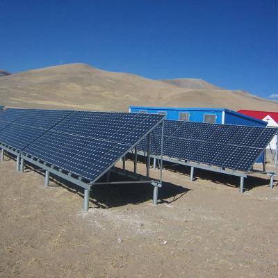 China Sistema solar de tierra galvanizado en baño caliente barato del montaje de la tierra de la salida de poder más elevado de la consola de montaje en venta
