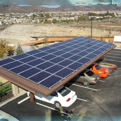 China Aluminium Carport Solar Racking Ground Mounted Solar structure carport solar mounting system for sale