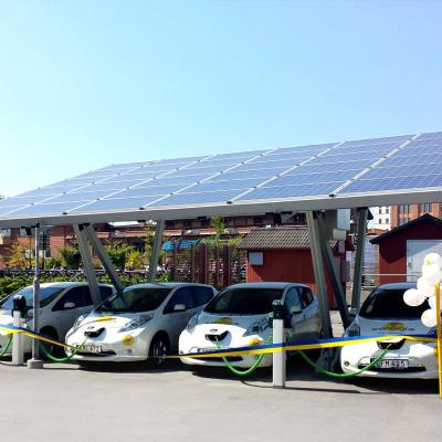 China Pv Module Carport Solar Mounting System Ground Mounted for Car parking solar structure for sale