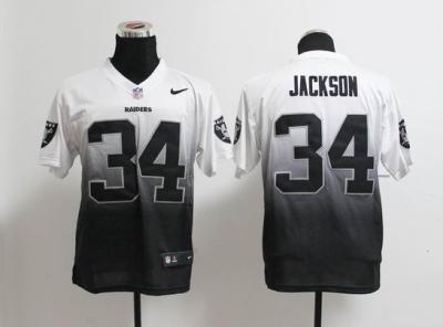 China NFL Oakland Raiders 34 Jackson Drift Fashion II white black jersey for sale