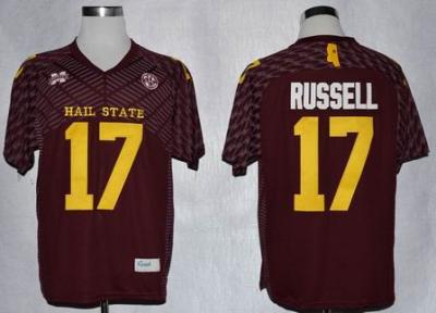 China Mississippi State Bulldogs Tyler Russell 17 College Football Techfit Jerseys for sale