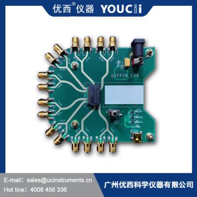 中国 QSFP28 EVB SFP Evaluation Board With Four Inputs And Outputs 10G To 32Gbps 販売のため