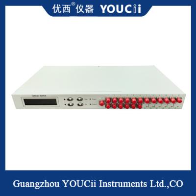 China The 18-Channel Rack-Mounted Optical Switch Has Low Loss Te koop