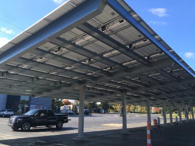 China Dual Use Steel Carports Solar Structures Solar Carport Mounting System for sale