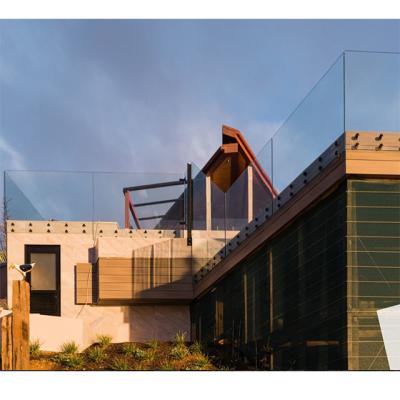 China Balcony Frameless Balustrades 2205 Glass Railing Stainless Steel Side Mount Spigot for sale