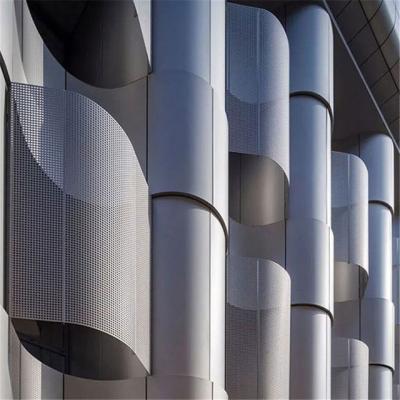 China Custom Exterior Wall Building Facade Panels V Sharp Ventilated Aluminum Battens Louver for sale