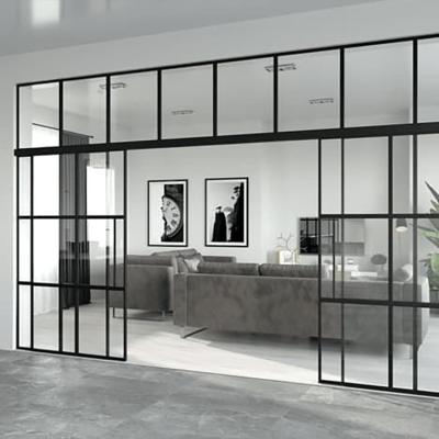 China 6 - 12mm Thick Customizable Tempered Glass Partition Walls With Door Easy To Install en venta