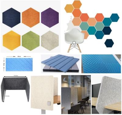 Cina Wall Decoration Absorbs Sound Polyester Acoustic Panel Graphic Room Office in vendita