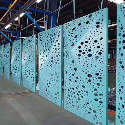 China Curtain Wall Aluminum Profile Material Fluorocarbon Engraved Aluminum Veneer Te koop