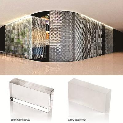 China Glass Brick / Block Partition Wall Light Giving Privacy Energy Insulated for sale