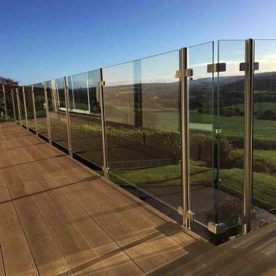 China Balcony Handrail Glass Balustrade With Aluminium / Stainless Steel Tube 42.4x1.5mm for sale