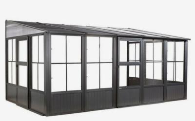 China Isolierte Außenglas-Sonnenzimmer-Häuser mit kundenspezifischem Dach und chinesischer Top-Hardware zu verkaufen