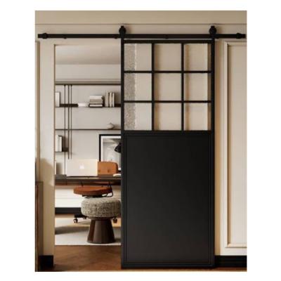 China Customized Affordable Steel Sliding Glass Barn Door for sale