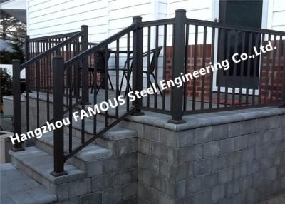 China Verjas resistentes a la corrosión de la mano de la escalera del hotel de la oxidación, barandilla de aluminio de rociadura especial de la escalera en venta