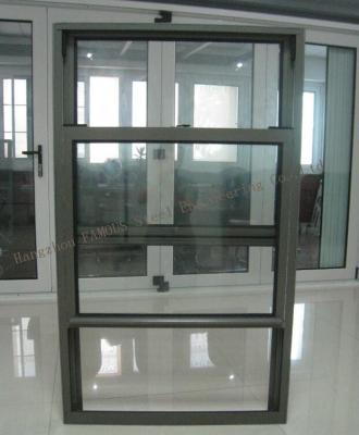 China Vertical Sliding 1.2mm Aluminum Storm Windows , Toughened 3mm Glass Sash Windows for sale