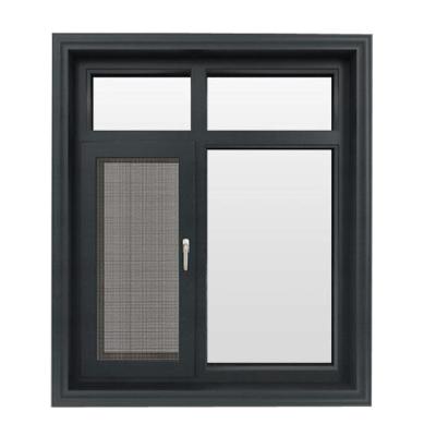 China Modern Design Residential Windproof Sunshade Double Glazed Casement Swing Windows for sale