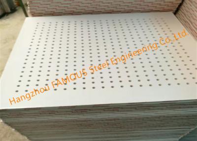 China Perforated 8mm Suspended Gypsum Board Ceiling , 9mm Acoustic Gypsum Board Ceiling for sale