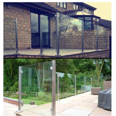 China Stainless Steel 38mm Handrail Glass Balustrade , 50mm Handrail Glass Balustrade for sale