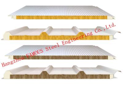 China Gerecycleerde Rockwool 100mm 1150mm Comités van de Sandwichmuur Te koop