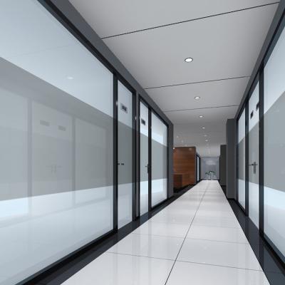 China Narrow Frame Acoustic Tempered Glass Partition Walls 12mm Thickness for sale