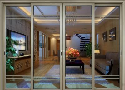 China Aluminum Unitized Glazed Sliding Door Noiseless Patio Exterior for sale