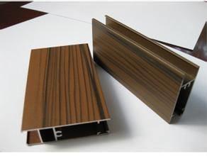 China black walnut  Wooden Grain Surface Aluminum extruded profiles 6063-T5 alloy for sale