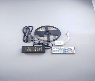 China Waterproof Led Strip Light RGB 5050 SMD 300 Leds Led Rope Lighting 44 Key Controller for sale