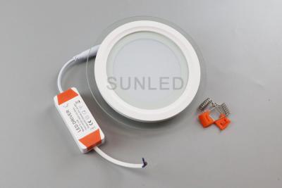 China 6w Surface Mount Flat Panel Led Lights Embedded Round Glass Ceiling Light for sale