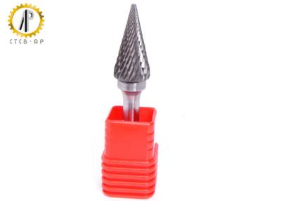 China Taper Shape Cemented Tungsten Carbide Rotary File , Double Cut Carbide Rotary Burr for sale
