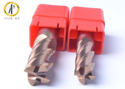 China Square 4 Flute Carbide End Mill Cutter For Side Machining Hardeness Material for sale