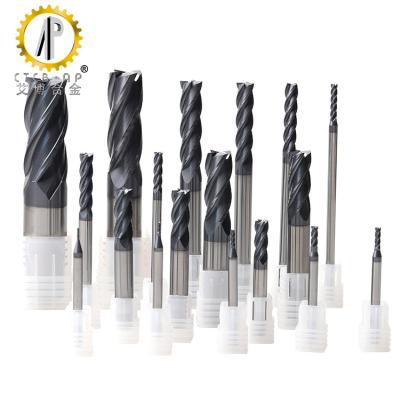 China TiAlN Coated 4 Flute HRC58 Tungsten Carbide End Mill for sale