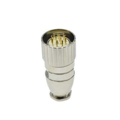 China 6 Pin M23 Connector Signal Assembly Male Solder Connector IEC 61076-2-101 Ed 3.0 for sale