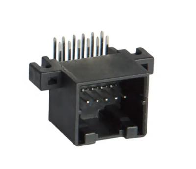 China PBT GF30 12 Pin PCB Header Automotive Connectors Black Alternative To TE 174051-2 for sale