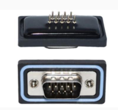 China Tipo masculino conectores impermeables IP67 del PWB del soporte del panel de los pernos D-sub de los conectores 9 en venta
